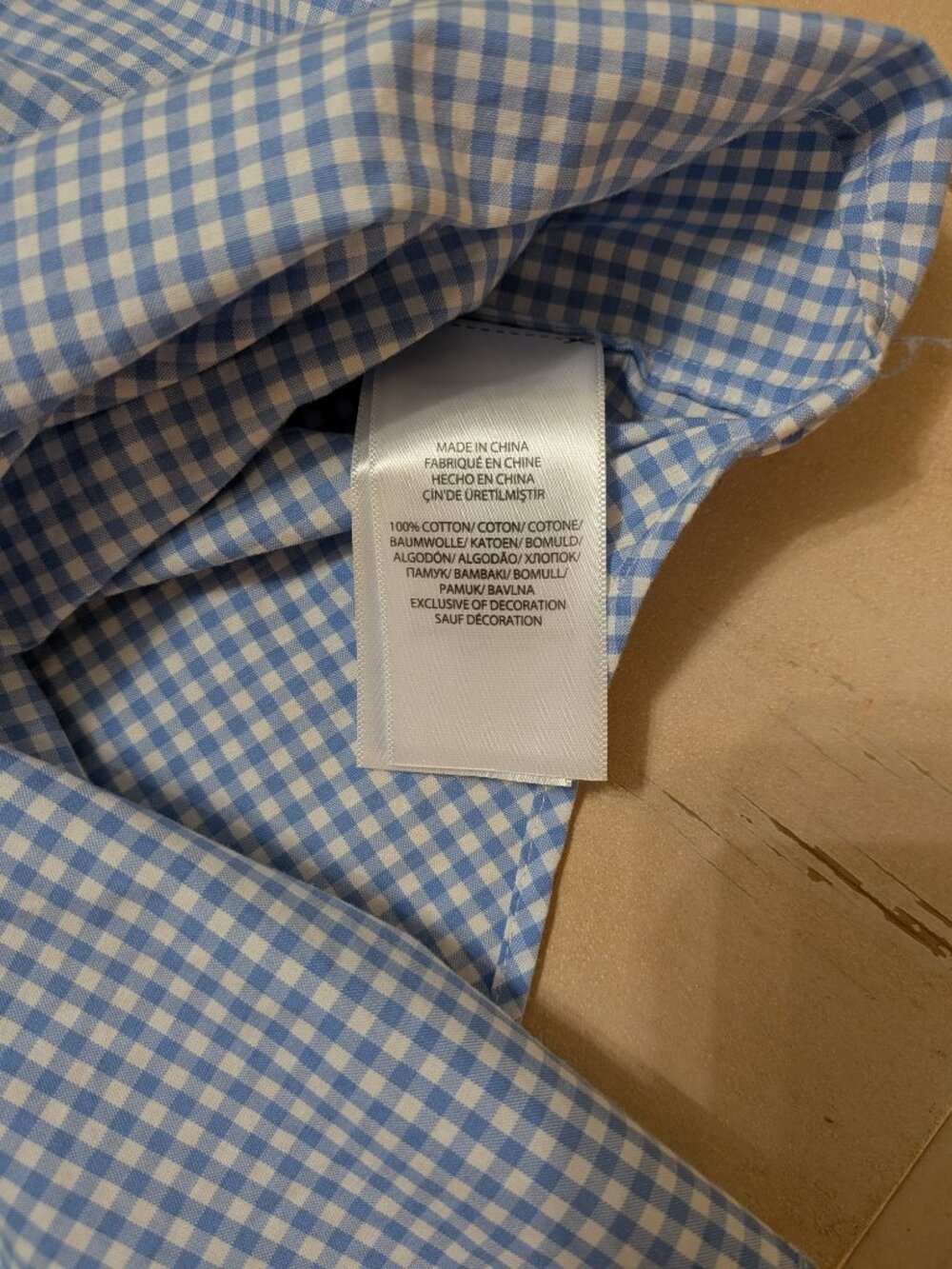 Polo Ralph Lauren Men's 3XLT Blue White Gingham Button-Down Shirt, 100% Cotton - Picture 2 of 4